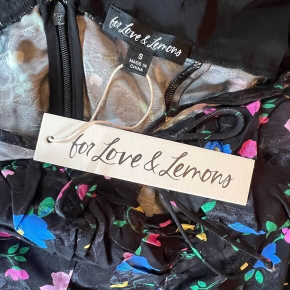 NWT For Love & Lemons Lexy Long Sleeve Mini Dress size Small - Picture 4 of 9